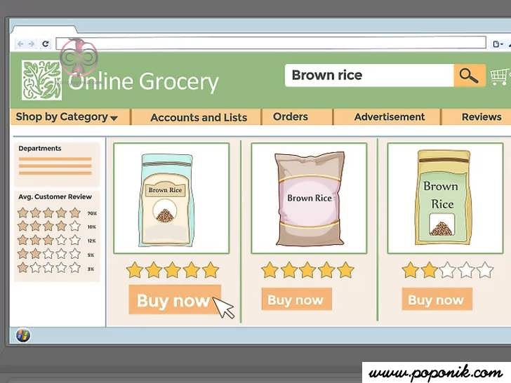 خرید برنج به صورت آنلاین یا در فروشگاه