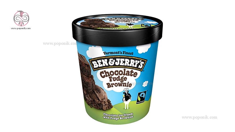 کیک بستنی شکلاتی (Ben & Jerry’s Chocolate Brownie Fudge):