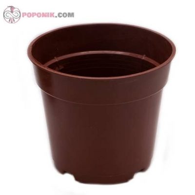 گلدان پلاستیکی قهوه ای سایز 16 گلدان پلاستیکی قهوه ای سایز 16