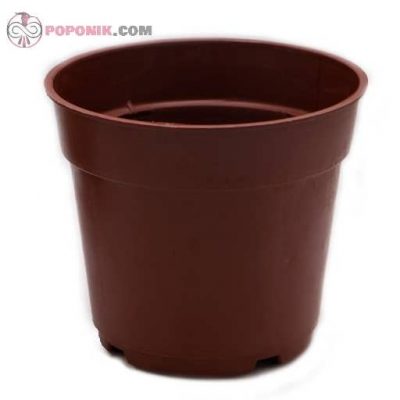 گلدان پلاستیکی قهوه ای سایز 18 گلدان پلاستیکی قهوه ای سایز 18