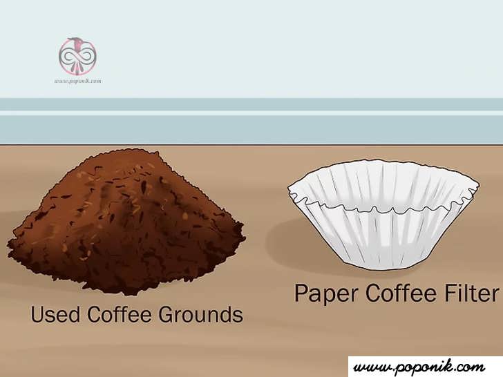 پودر قهوه را جمع آوری کنید