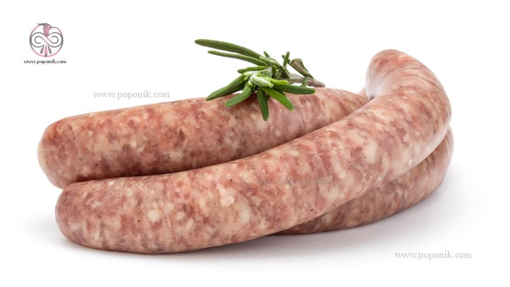 سوسیس با گوشت تازه و خام