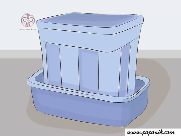 سطل بلند را درون سطل زباله کوتاه قرار دهید