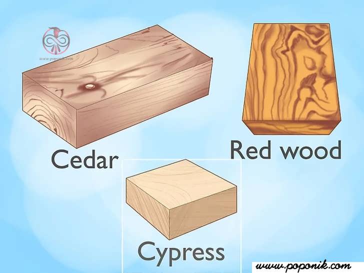 برای جلوگیری از پوسیدگی یک نوع چوب بادوام برای قاب انتخاب کنید