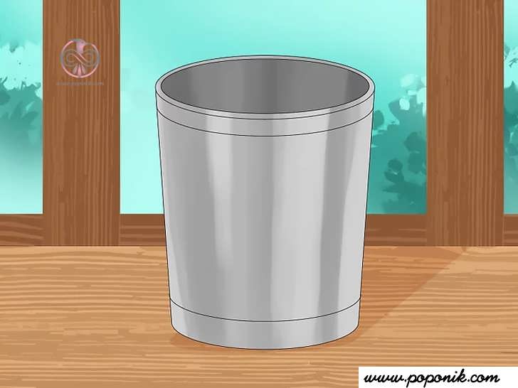 یک سطل زباله سوز آلومینیومی تهیه کنید