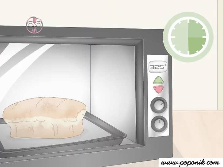 نان های کامل را بر اساس اندازه آنها به مدت 15-30 دقیقه گرم کنید