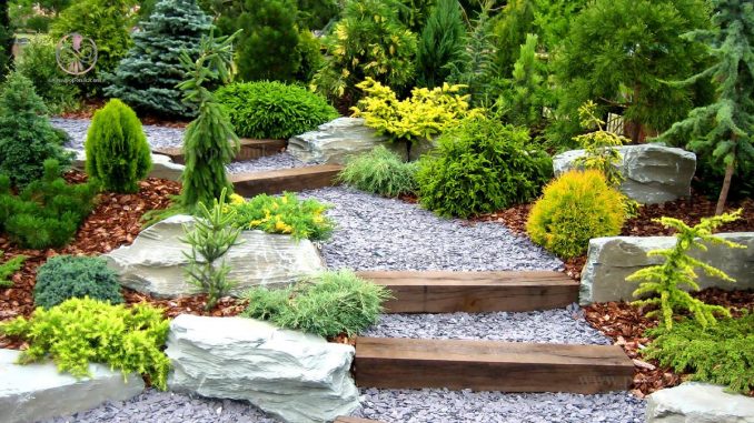 چگونه می توان یک باغ را با سنگریزه تزیین کرد