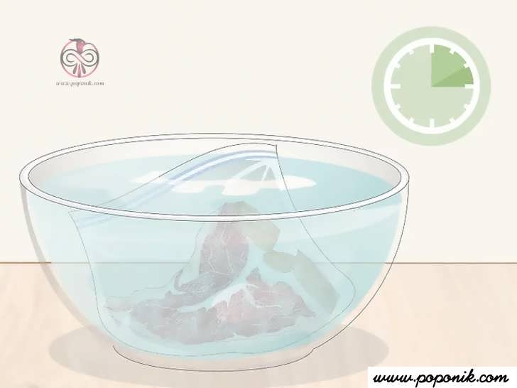 غذای خود را به مدت 2-3 ساعت در آب سرد رها کنید