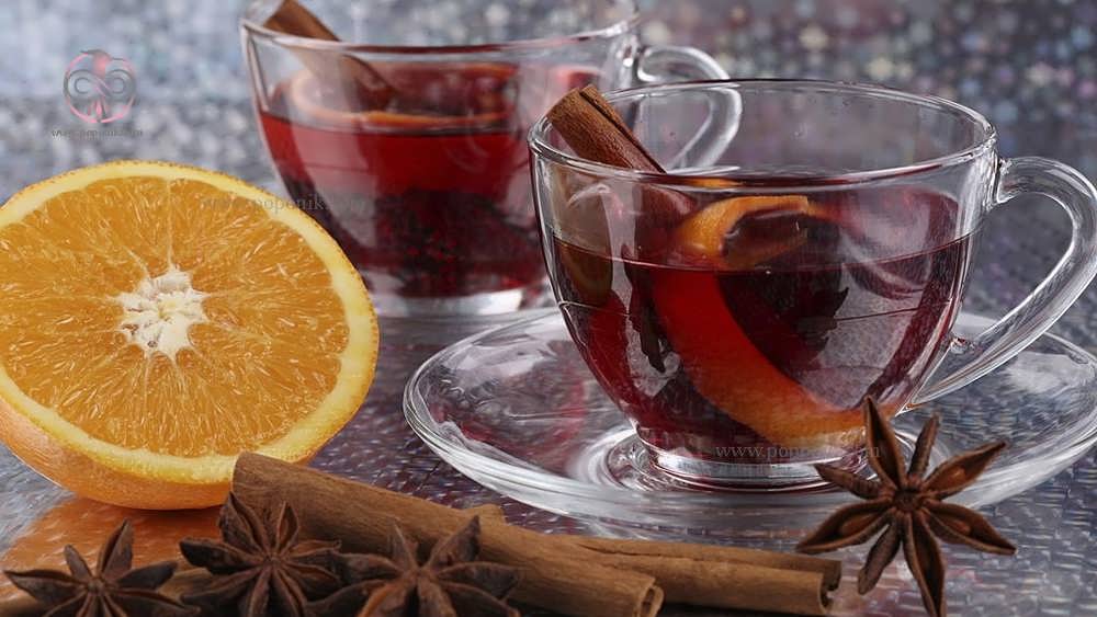 چای زمستانی همراه چوب دارجین