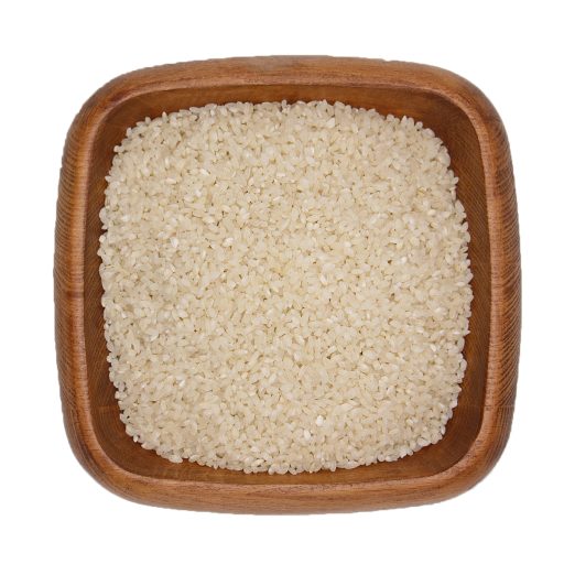 برنج ژاپنی در کاسه از بالا
